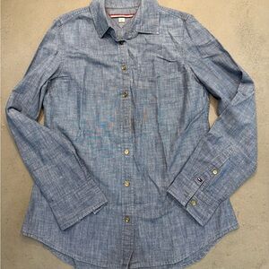 Tommy Hilfiger Chambray Shirt with Red Accents